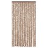 Cortina antimoscas chenilla beige y marrón oscuro 100x220