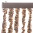Cortina antimoscas chenilla beige y marrón oscuro 100x220