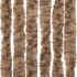 Cortina antimoscas chenilla beige y marrón oscuro 100x220