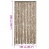 Cortina antimoscas chenilla beige y marrón 100x200