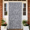 Cortina antimoscas chenilla plateado 100x230 cm