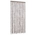 Cortina antimoscas chenilla gris taupe y blanco 100x230