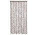 Cortina antimoscas chenilla gris taupe y blanco 100x230