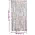 Cortina antimoscas chenilla gris taupe y blanco 100x230