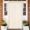 Cortina antimoscas chenilla beige y blanco 90x220 cm