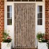 Cortina antimoscas chenilla beige y marrón oscuro 90x220