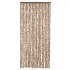 Cortina antimoscas chenilla beige y marrón oscuro 90x220