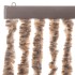 Cortina antimoscas chenilla beige y marrón oscuro 90x220