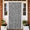 Cortina antimoscas chenilla gris y negro 90x220 cm