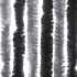Cortina antimoscas chenilla gris y negro 90x220