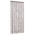 Cortina antimoscas chenilla gris taupe y blanco 90x200