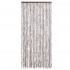 Cortina antimoscas chenilla gris taupe y blanco 90x200