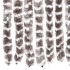 Cortina antimoscas chenilla gris taupe y blanco 90x200