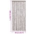 Cortina antimoscas chenilla gris taupe y blanco 90x200
