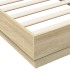 Estructura de cama sin colchón madera roble Sonoma 90x190