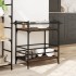 Carrito de cocina madera ingeniería marrón roble 82x40x78,5