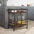 Carrito de cocina madera ingeniería marrón roble 82x40x78,5