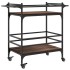 Carrito de cocina madera ingeniería marrón roble 82x40x78,5