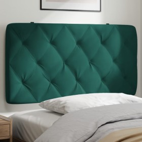 Cabecero de cama acolchado terciopelo verde oscuro 100