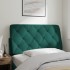 Cabecero de cama acolchado terciopelo verde oscuro 100
