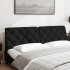 Cabecero de cama acolchado terciopelo negro 180