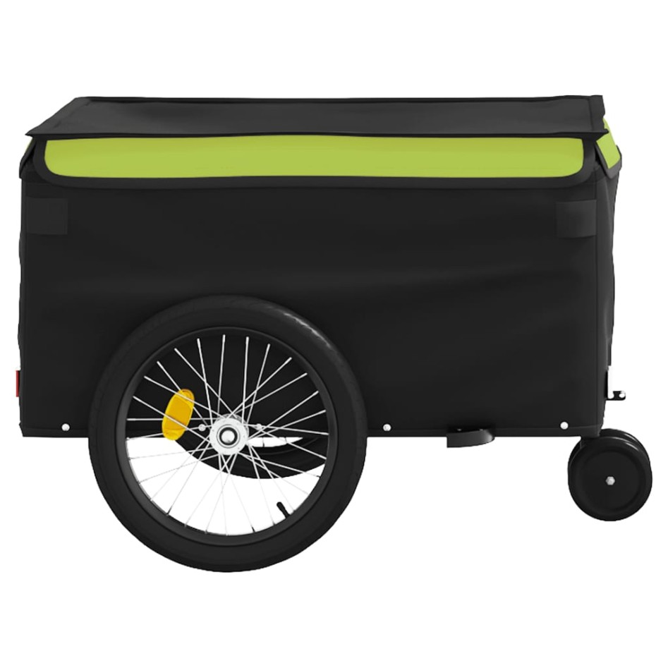 Remolque para bicicleta hierro negro y verde 30