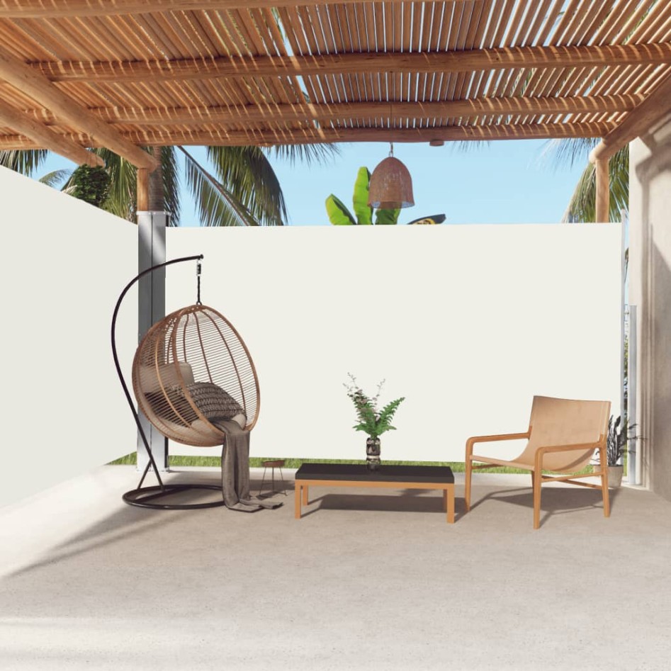 Toldo lateral retráctil crema 200x600