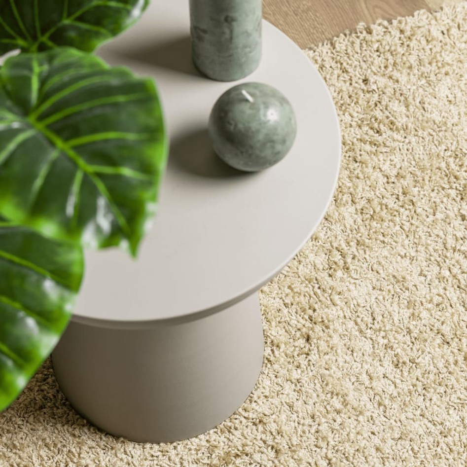 Alfombra peluda de pelo largo moderna PAMPLONA dorado