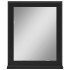 Espejo de baño con estante madera ingeniería negro 50x12x60