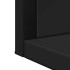 Espejo de baño con estante madera ingeniería negro 50x12x60