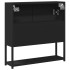 Armario con espejo de baño madera ingeniería negro 60x16x60