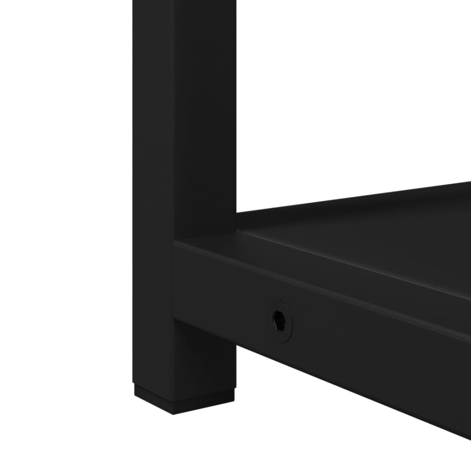 Armario con espejo de baño madera ingeniería negro 60x16x60