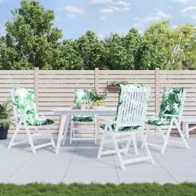 Cojines silla respaldo alto 4 uds tela Oxford estampado