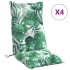 Cojines silla respaldo alto 4 uds tela Oxford estampado