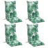 Cojines silla respaldo alto 4 uds tela Oxford estampado