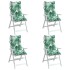 Cojines silla respaldo alto 4 uds tela Oxford estampado
