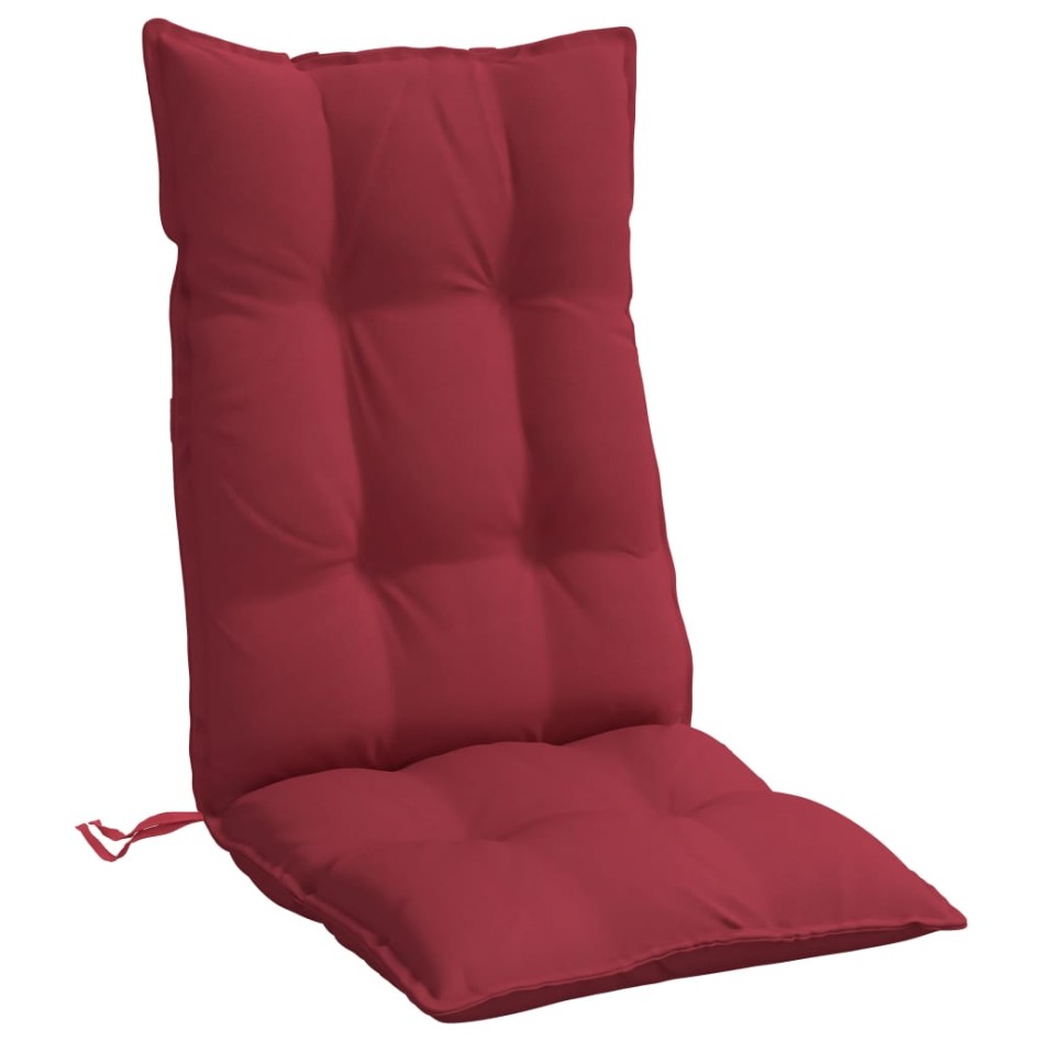 Cojines de silla con respaldo alto 4 uds tela Oxford rojo