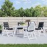 Cojines de silla respaldo bajo 4 uds tela Oxford gris