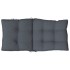 Cojines de silla respaldo bajo 4 uds tela Oxford gris