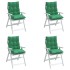 Cojines para silla con respaldo bajo 4 uds tela Oxford