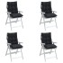 Cojines para silla con respaldo bajo 4 uds tela Oxford