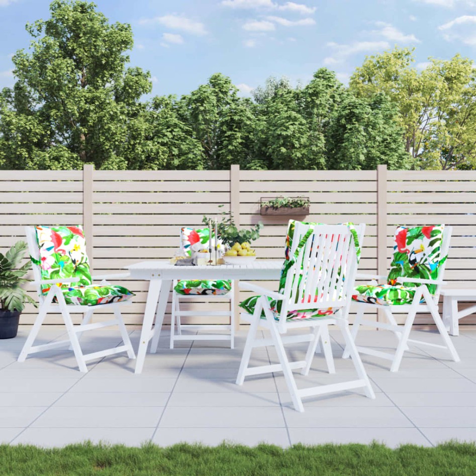 Cojines para silla respaldo bajo 4 uds tela Oxford