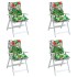 Cojines para silla respaldo bajo 4 uds tela Oxford