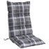 Cojines para silla respaldo alto 4 uds tela Oxford cuadros
