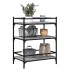 Carrito de cocina madera ingeniería gris Sonoma 65x40x86,5