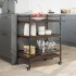Carrito de cocina madera ingeniería marrón roble 65x40x86,5