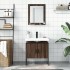 Set de muebles de baño 2 pzas madera de ingeniería marrón