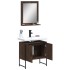 Set de muebles de baño 2 pzas madera de ingeniería marrón