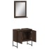 Set de muebles de baño 2 pzas madera de ingeniería marrón