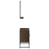 Set de muebles de baño 2 pzas madera de ingeniería marrón